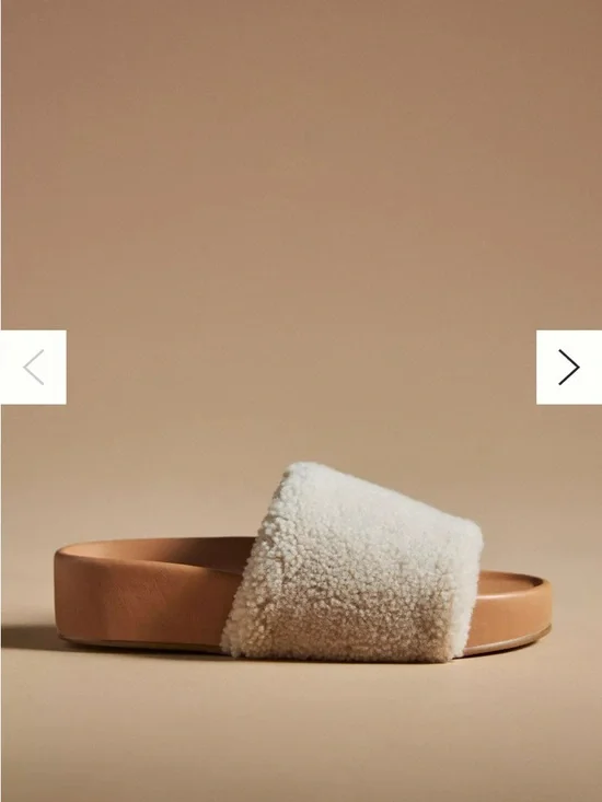 beek x anthropolgie Pelican Shearling Sandals - Picture 3 of 12